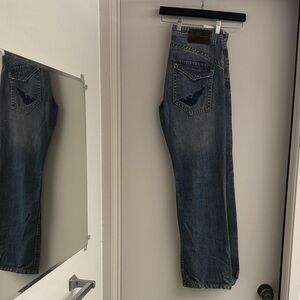 Runway 90s Vintage Emporio Armani Men's Straight Blue Jeans 50/ 32-34 Italy